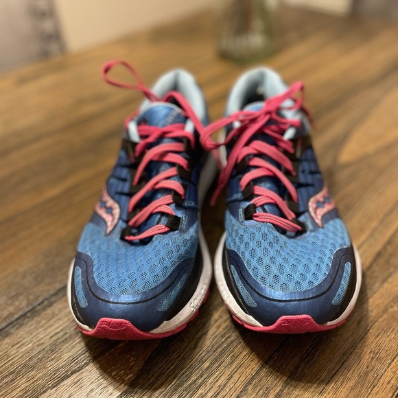 Saucony Triumph ISO 2 S10290-2 Blue Running Shoes Sneakers Women's Size 9 Active - Picture 2 of 9